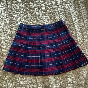 American Apparel Plaid Pleaded skirt